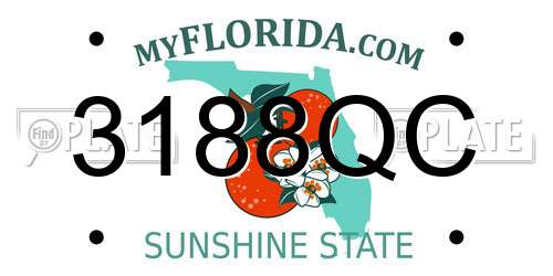3188QC Florida License Plate