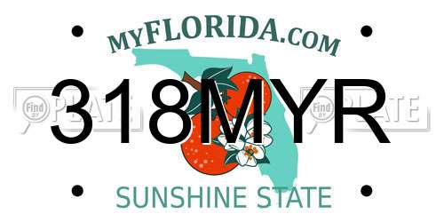 318MYR Florida License Plate