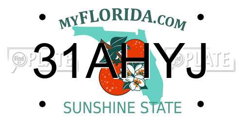 31AHYJ Florida License Plate