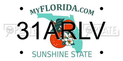 31ARLV Florida License Plate