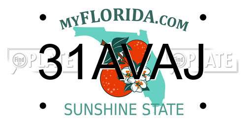 31AVAJ Florida License Plate