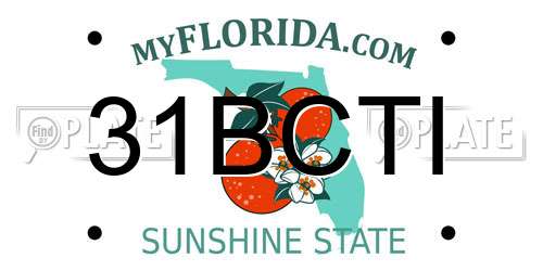 31BCTI Florida License Plate