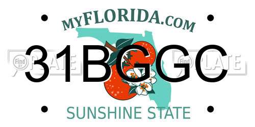 31BGGC Florida License Plate