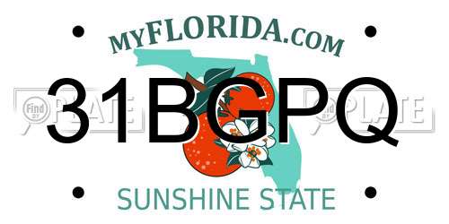 31BGPQ Florida License Plate