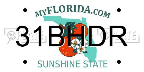 31BHDR Florida License Plate