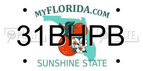 31BHPB Florida License Plate