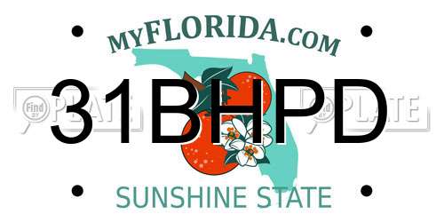 31BHPD Florida License Plate