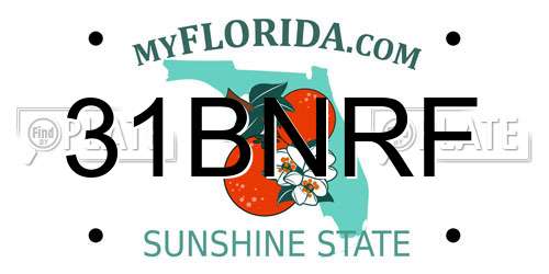 31BNRF Florida License Plate