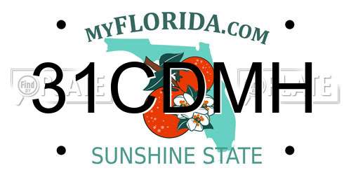 31CDMH Florida License Plate