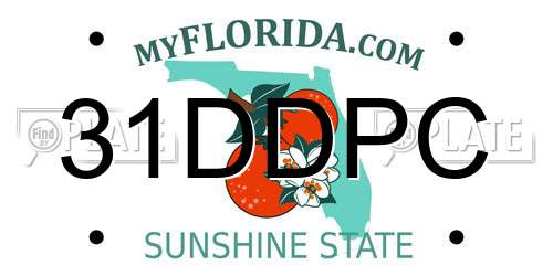 31DDPC Florida License Plate