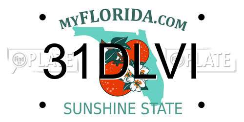 31DLVI Florida License Plate