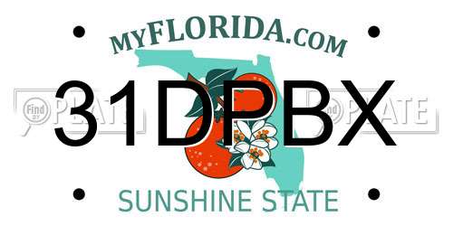 31DPBX Florida License Plate
