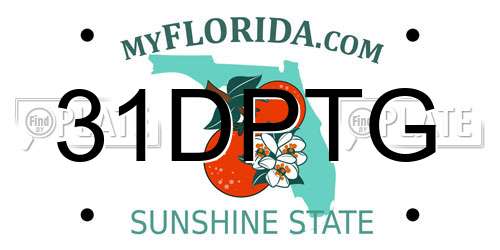 31DPTG Florida License Plate