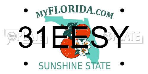 31EESY Florida License Plate