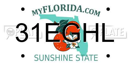 31EGHL Florida License Plate