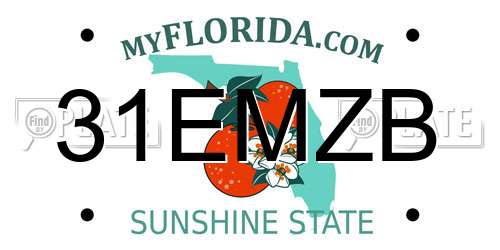 31EMZB Florida License Plate