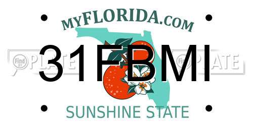 31FBMI Florida License Plate