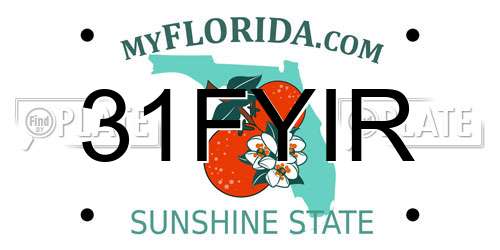 31FYIR Florida License Plate