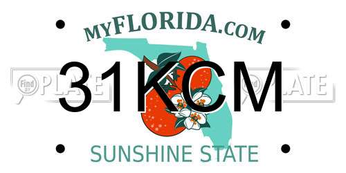 31KCM Florida License Plate