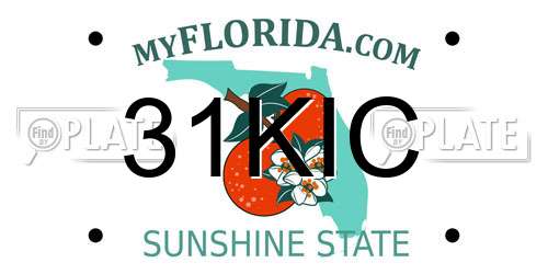 31KIC Florida License Plate