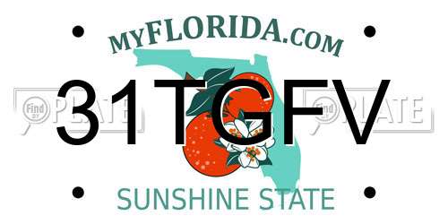 31TGFV Florida License Plate