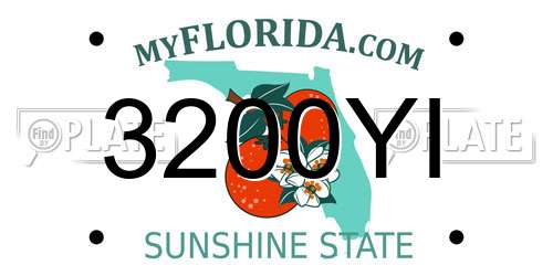 3200YI Florida License Plate