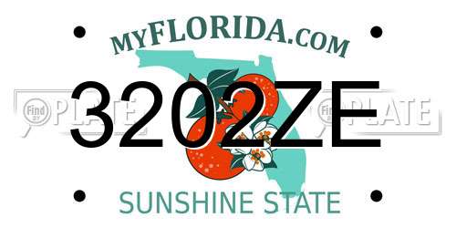 3202ZE Florida License Plate