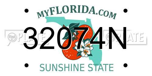 32074N Florida License Plate