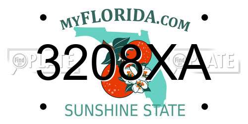 3208XA Florida License Plate