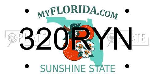 320RYN Florida License Plate