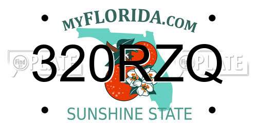 320RZQ Florida License Plate