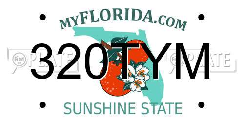 320TYM Florida License Plate