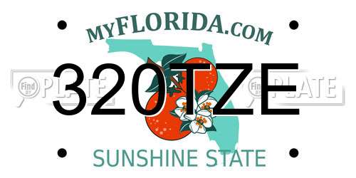 320TZE Florida License Plate