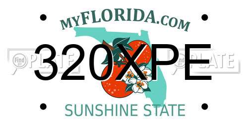 320XPE Florida License Plate