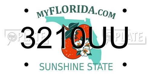 3210UU Florida License Plate