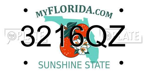 3216QZ Florida License Plate