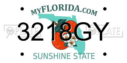 3218GY Florida License Plate