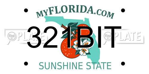 321BIT Florida License Plate