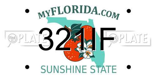 321IF Florida License Plate