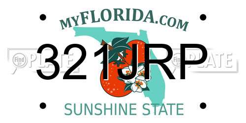 321JRP Florida License Plate