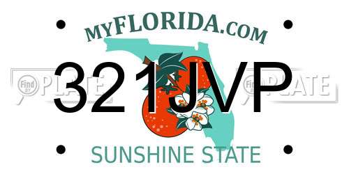 321JVP Florida License Plate