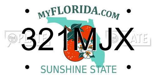 321MJX Florida License Plate