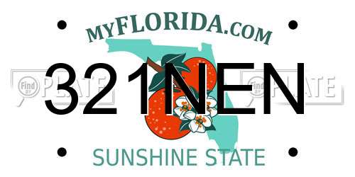 321NEN Florida License Plate