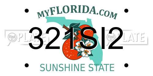 321SI2 Florida License Plate
