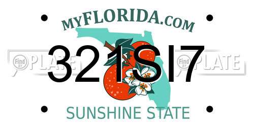 321SI7 Florida License Plate
