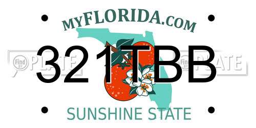 321TBB Florida License Plate