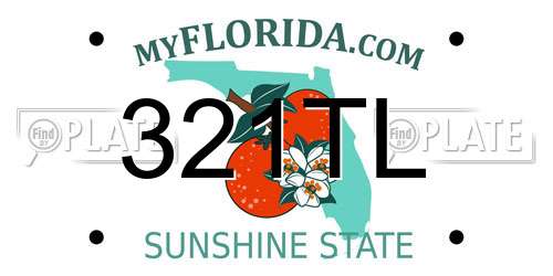 321TL Florida License Plate