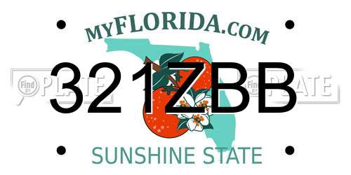 321ZBB Florida License Plate