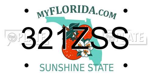 321ZSS Florida License Plate