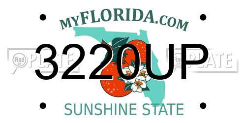 3220UP Florida License Plate